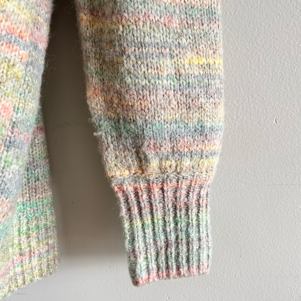 LoveShackFancy Wilford Boyfriend Cardigan Sweater | Autumn Rainbow Size X-Small - Picture 8 of 16